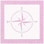 Compass Rose Navigation Icon Stencil