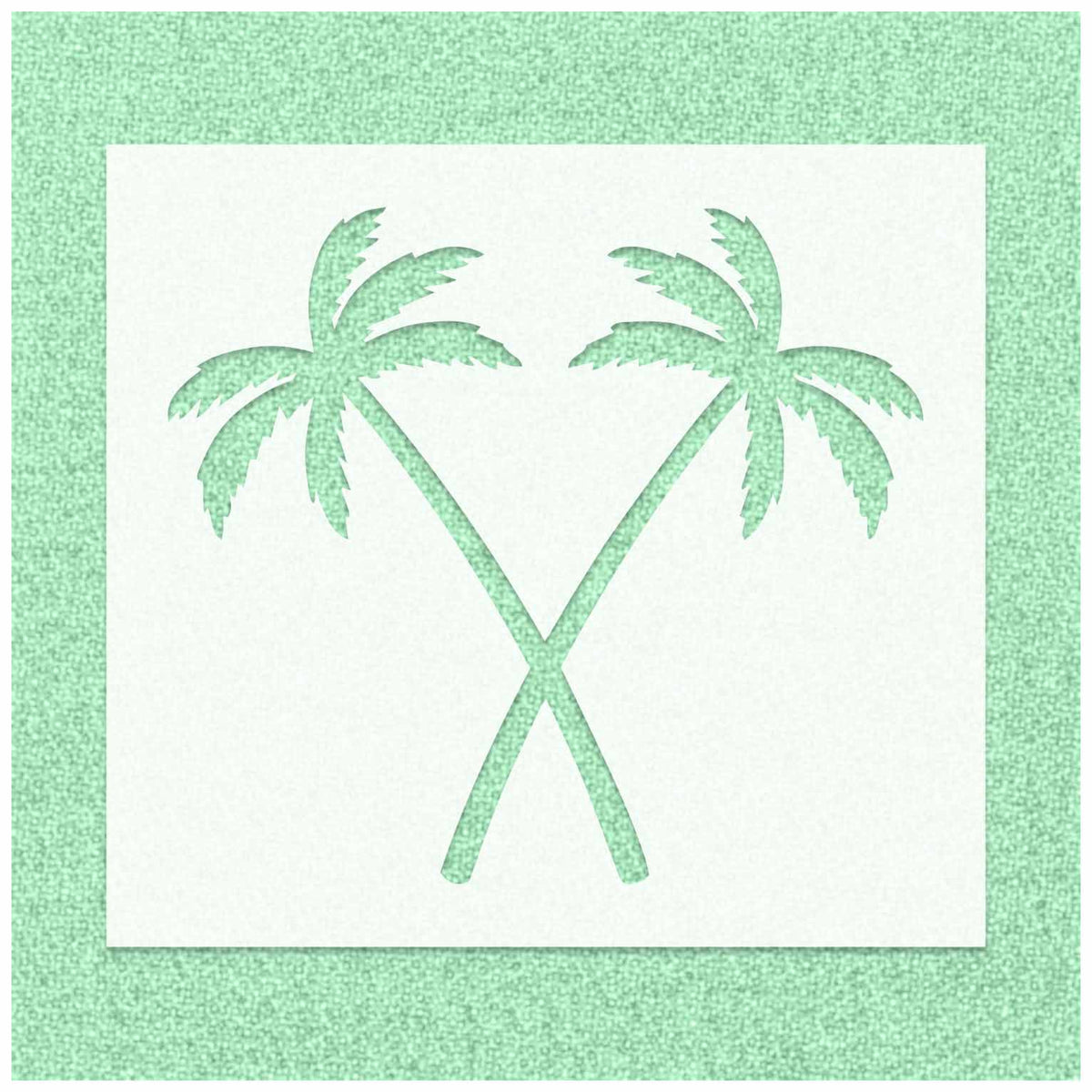 Crossed Palm Trees Stencil