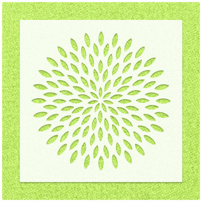 Dahlia Mandala Pattern Stencil