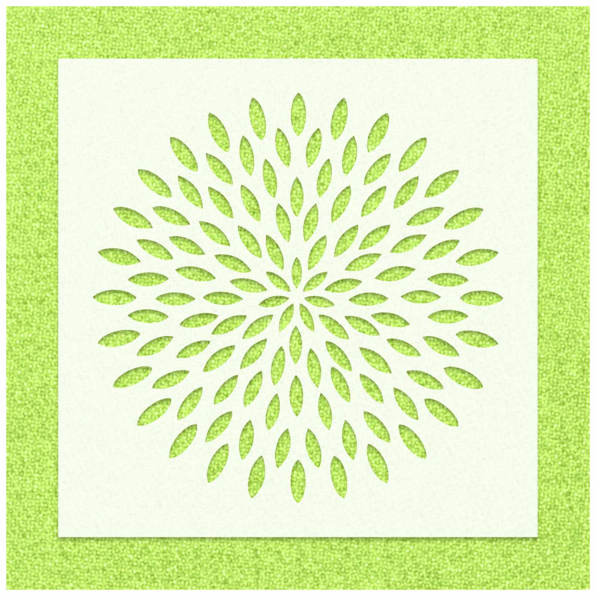 Dahlia Mandala Pattern Stencil