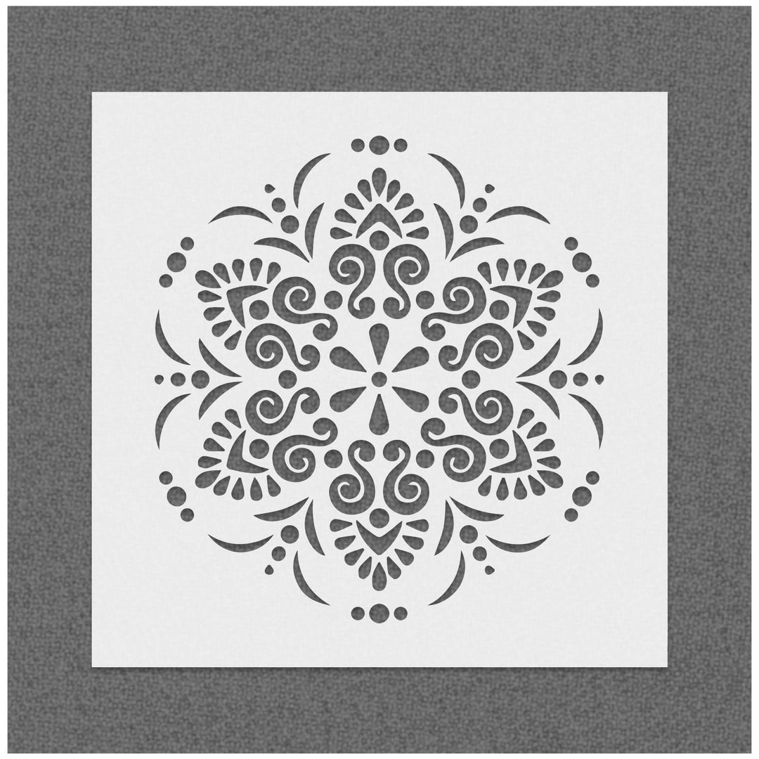 Detailed Mandala Pattern Stencil