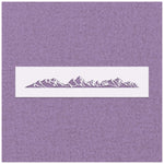 Detailed Snowy Mountain Range Stencil