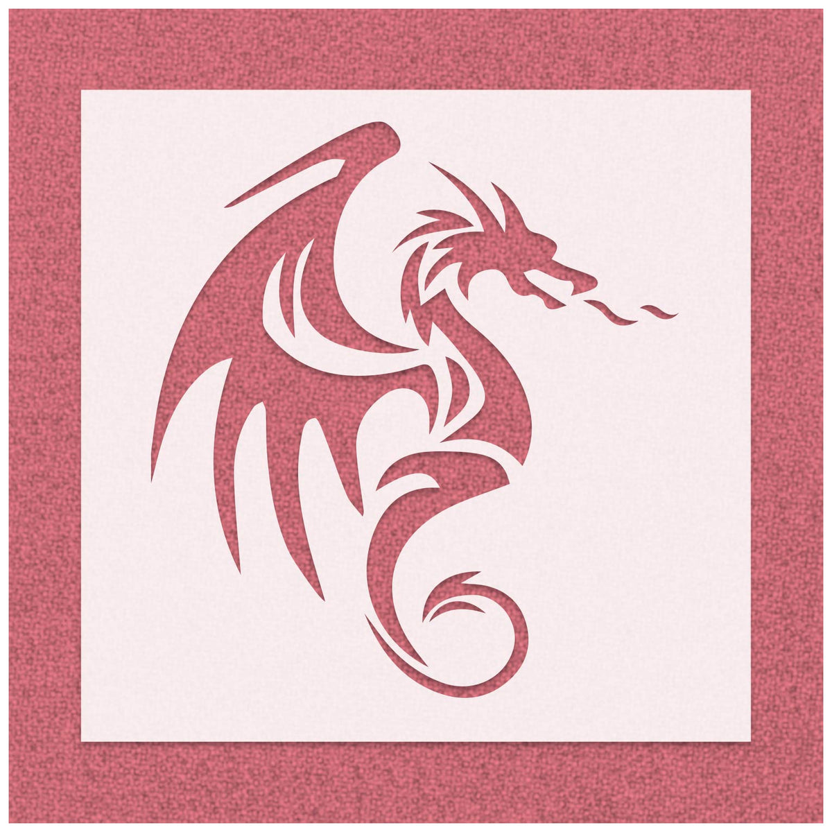 Dragon Firing from Mouth Stencil
