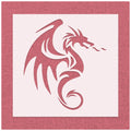 Dragon Firing from Mouth Stencil