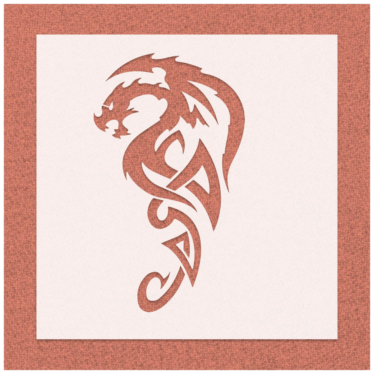 Dragon Flying Stencil