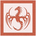 Dragon Spreading Wings Stencil