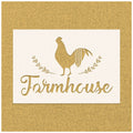 Farmhouse Hen wih Wreath Stencil