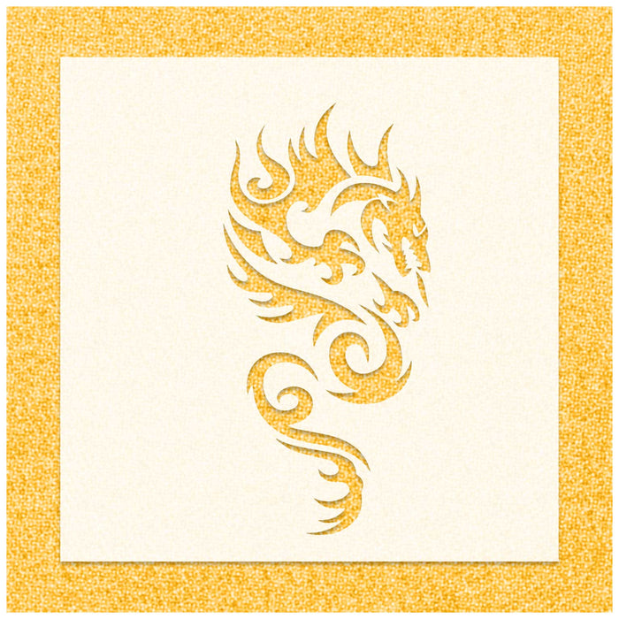 Fire Dragon Stencil