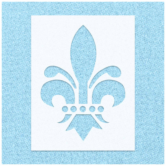 Fleur De Lis Dots Inside Stencil