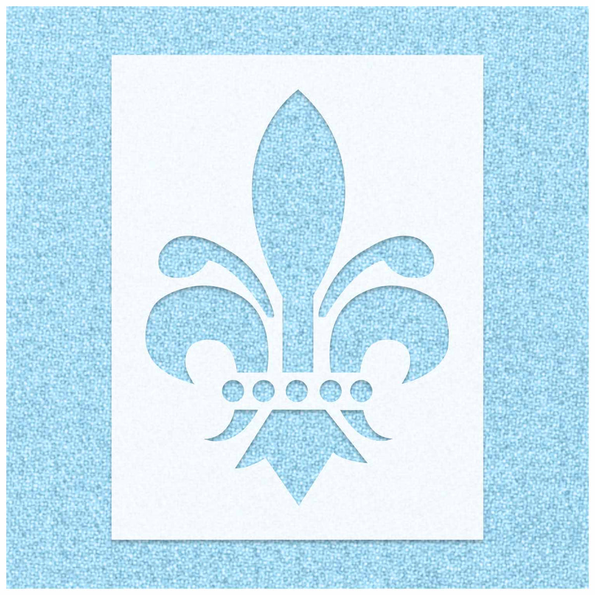 Fleur De Lis Dots Inside Stencil