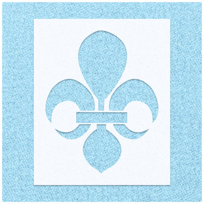 Fleur De Lis Stencil Rounded