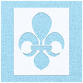 Fleur De Lis Stencil Rounded