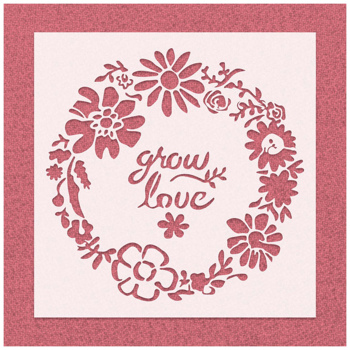 Floral Wreath Stencil