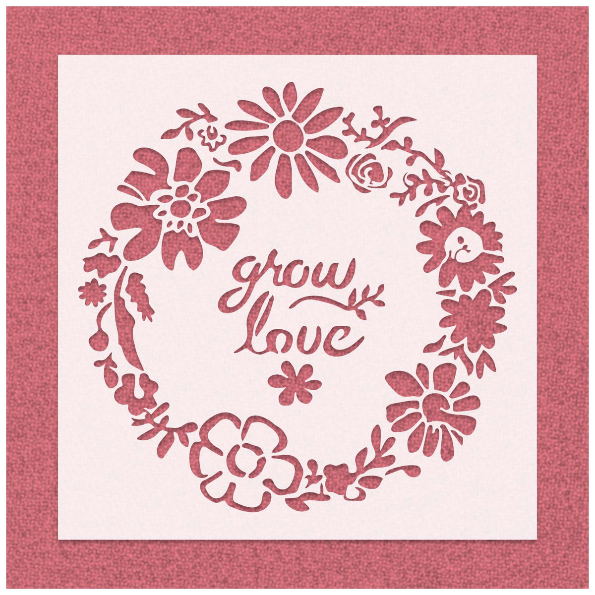 Floral Wreath Stencil