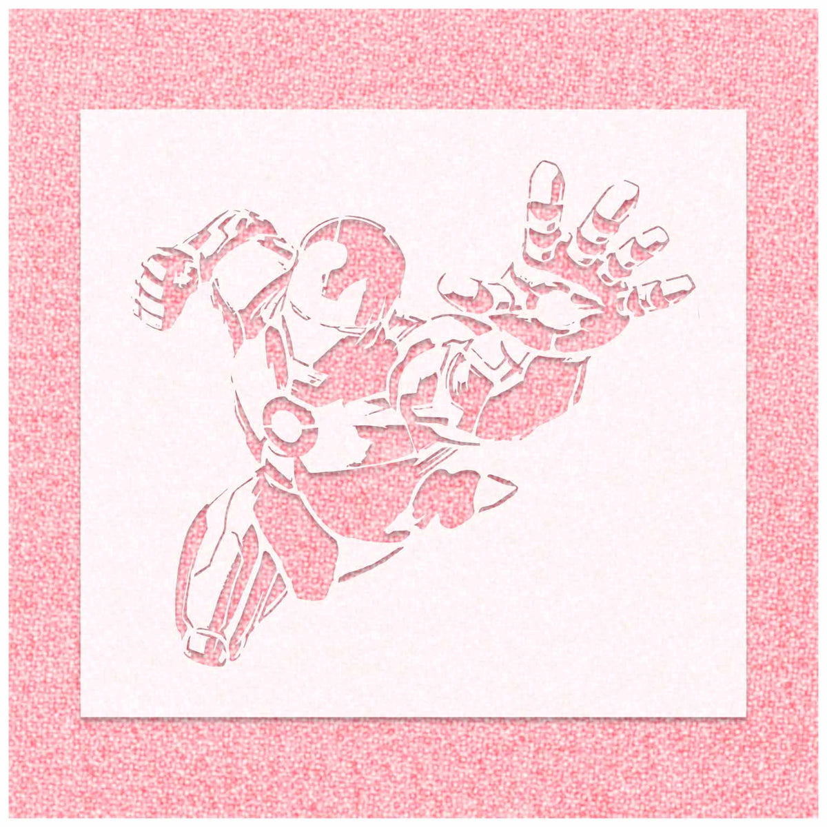 Flying Iron Man Stencil