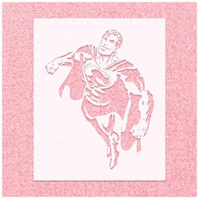 Flying Superman Man of Steel Stencil