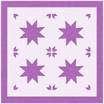 Four Stars Seamless Wall Pattern Stencil