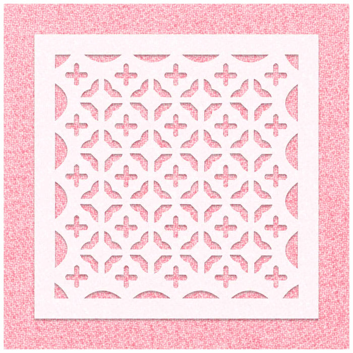 Geometric Seamless Wall Pattern Stencil