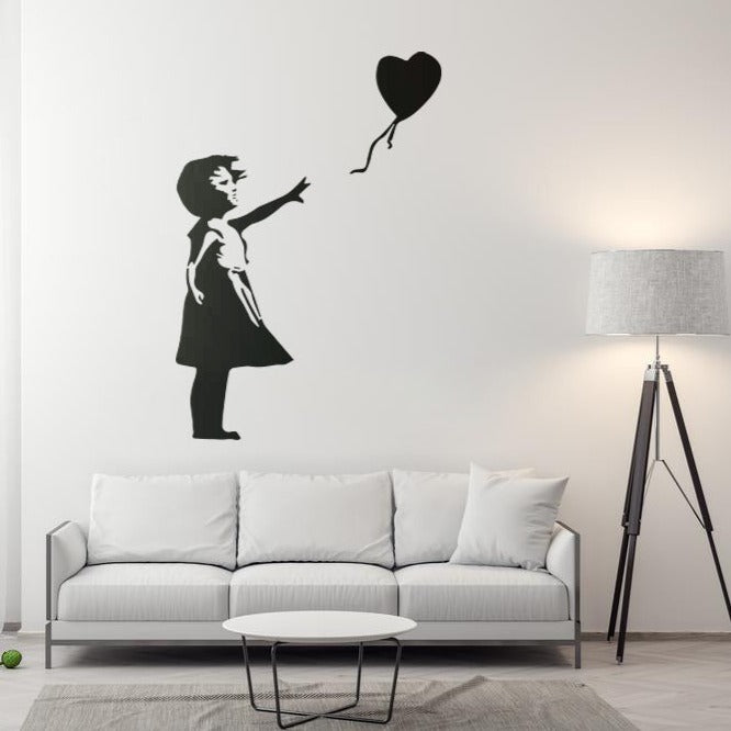 Banksy Art Girl with Ballon Stencil