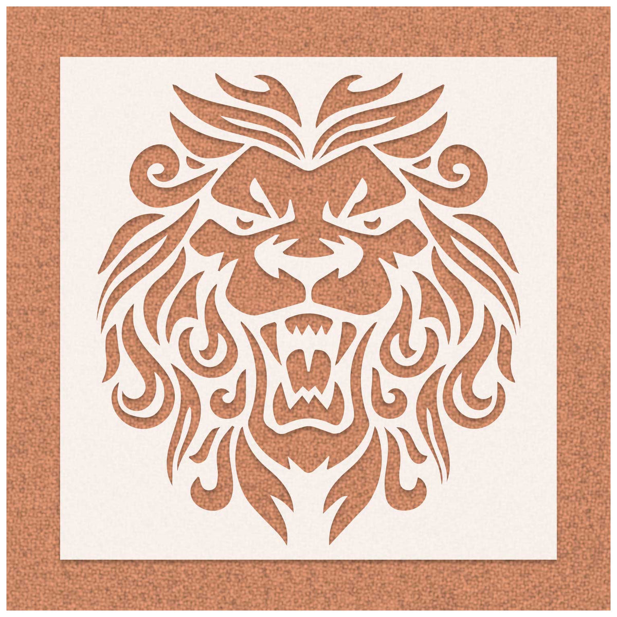 Grinning Lion Stencil