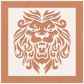 Grinning Lion Stencil