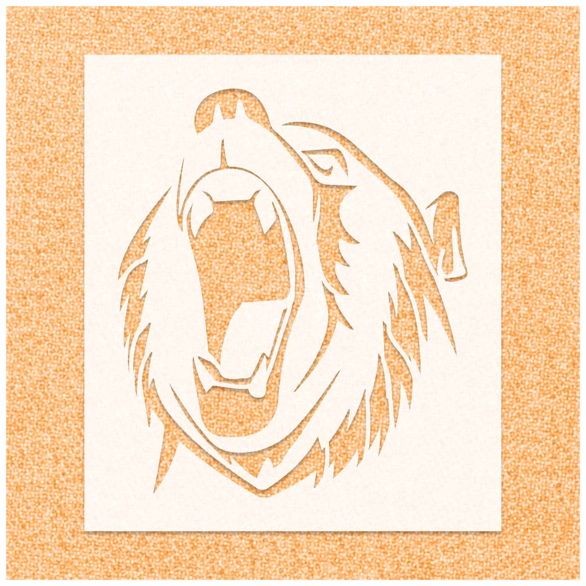 Grizzly Bear Outlined Stencil