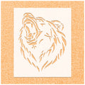 Grizzly Bear Roaring Stencil