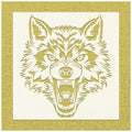 Growling Wolf Stencil