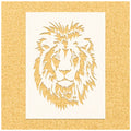 Hairy Lion Face Stencil