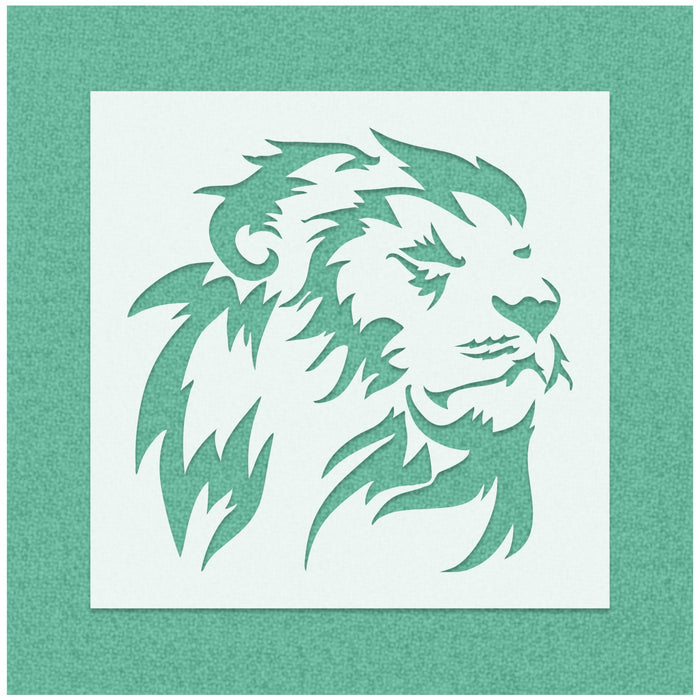 Hairy Lion Stencil