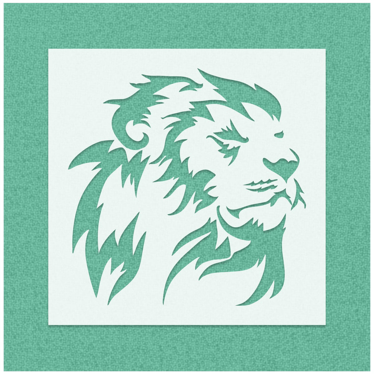 Hairy Lion Stencil
