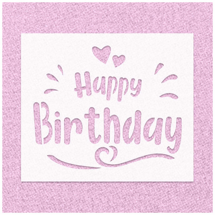 Happy Birthday Stencil