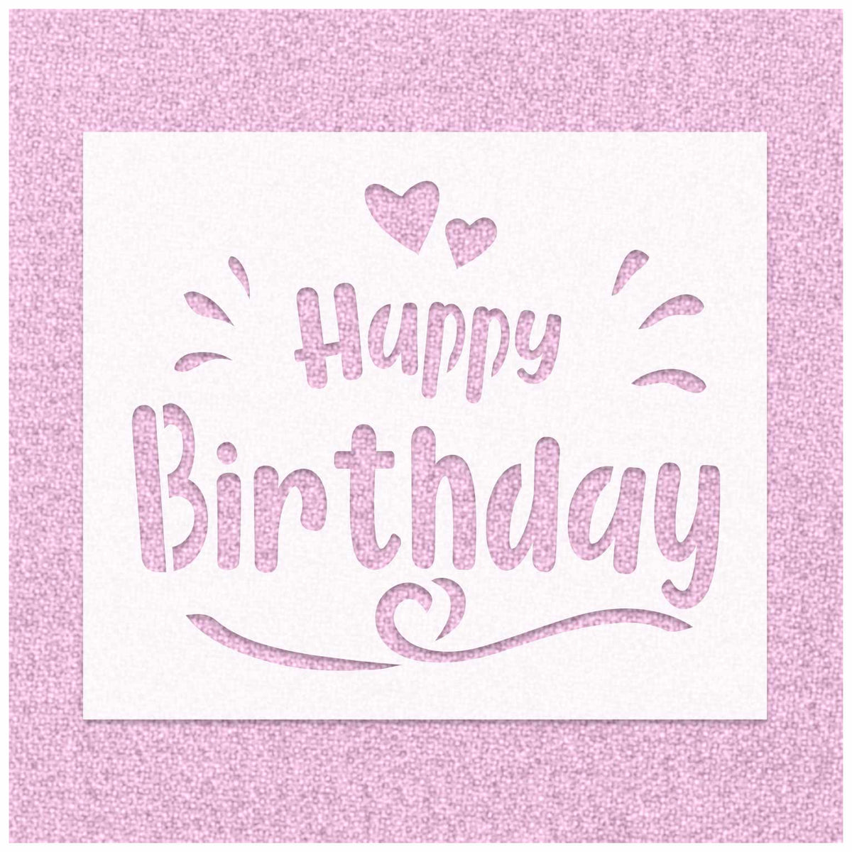 Happy Birthday Stencil