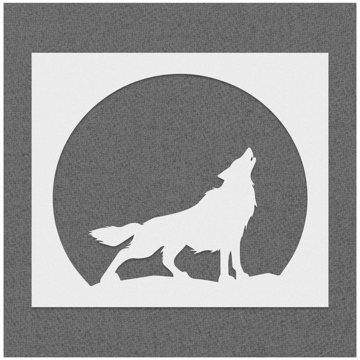 Howling Wolf Moon Stencil