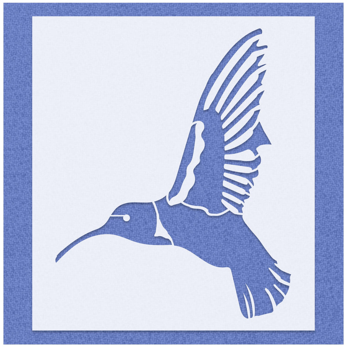 Hummingbird in Flight Stencil | Stencilmonkey