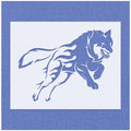 Jumping Wolf Stencil