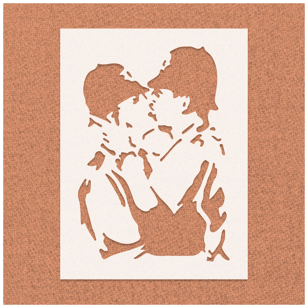 Kissing Cops Stencil