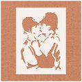 Kissing Cops Stencil