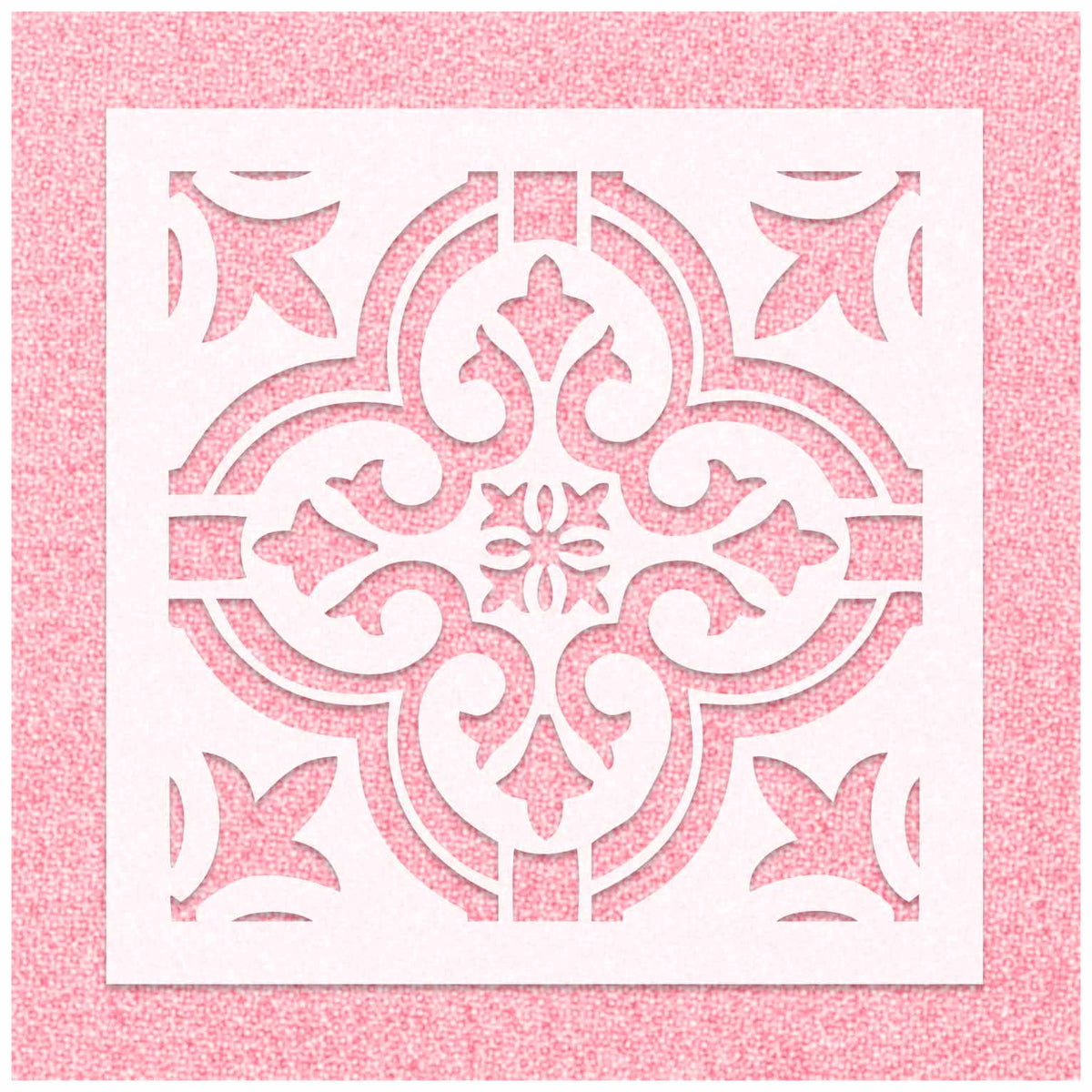 Mandala Floor Tile Pattern Stencil