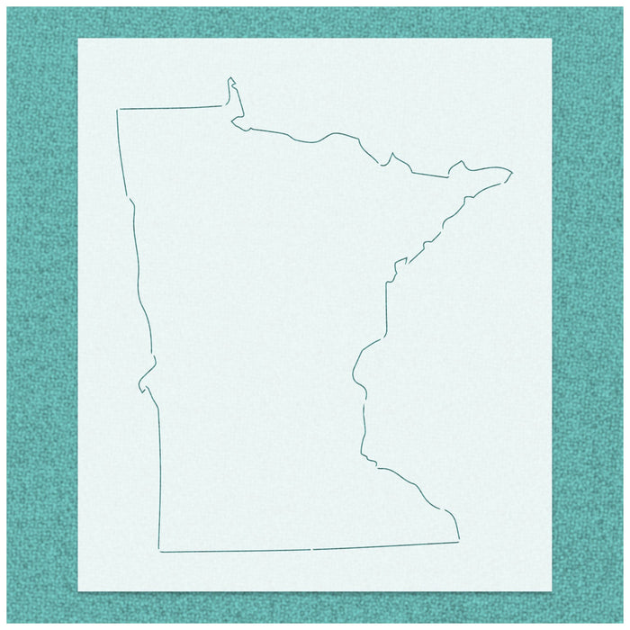 Minnesota State Outline Stencil