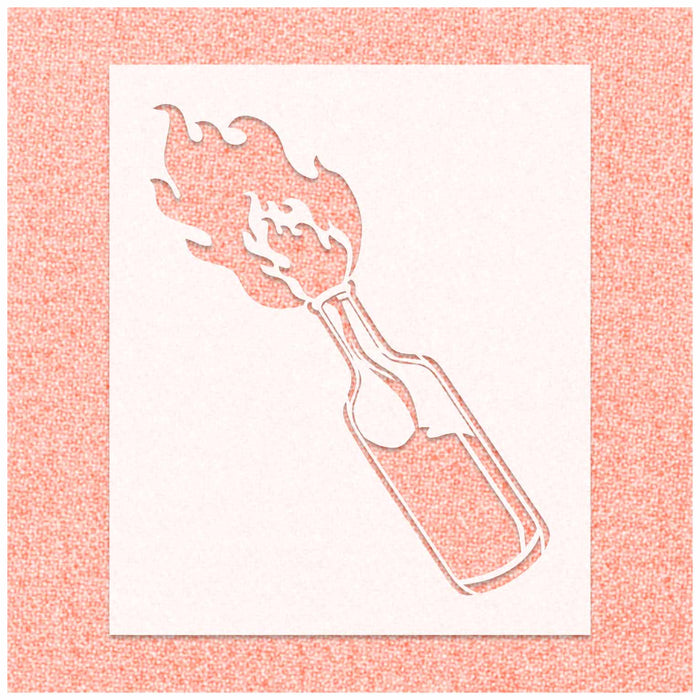Molotov Cocktail Stencil