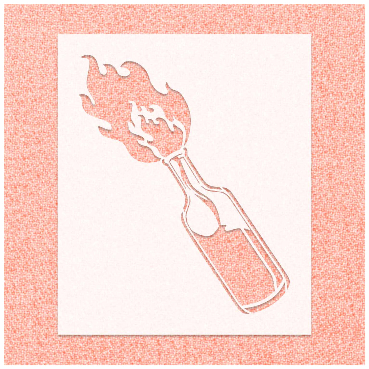 Molotov Cocktail Stencil