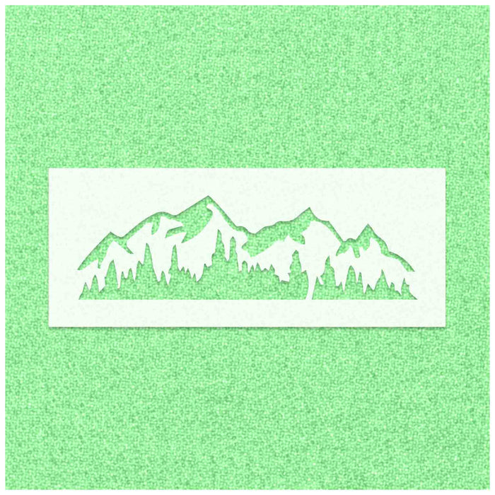 Mountain and Forest Stencil