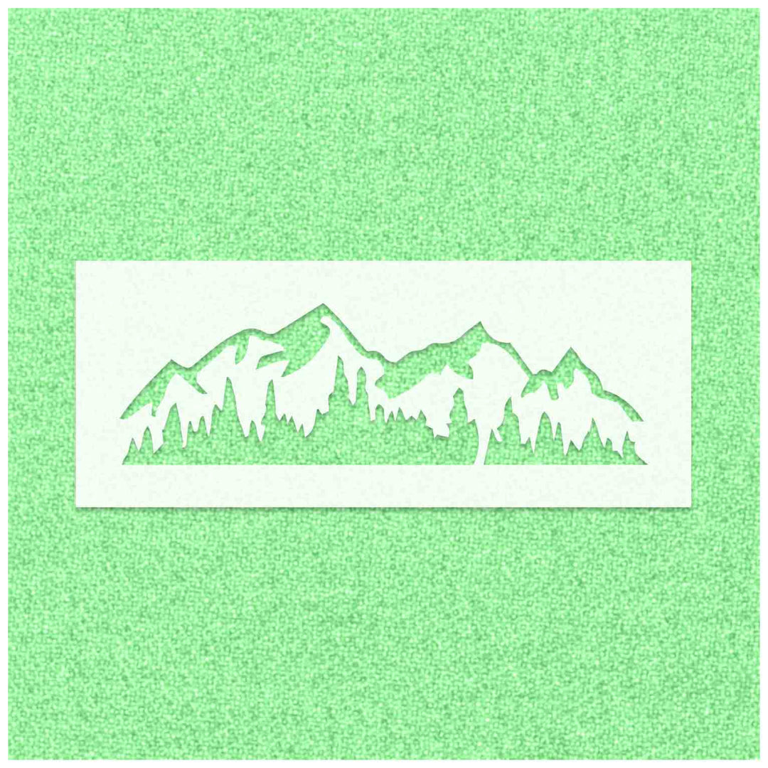 Mountain and Forest Stencil