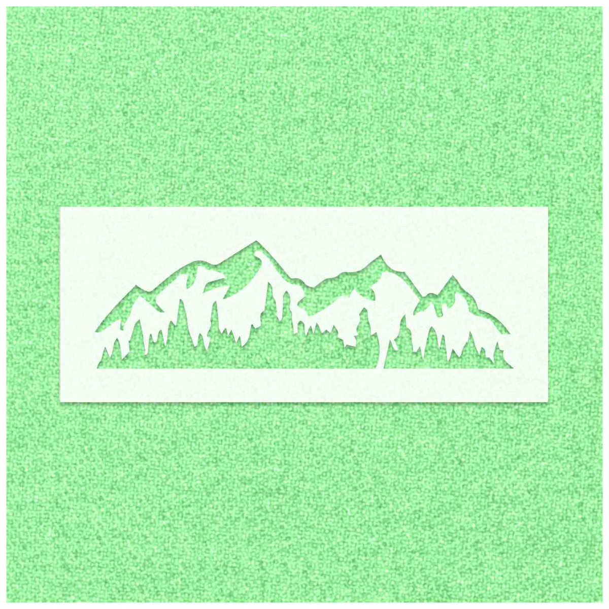 Mountain and Forest Stencil