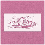 Mountain Range Stencil