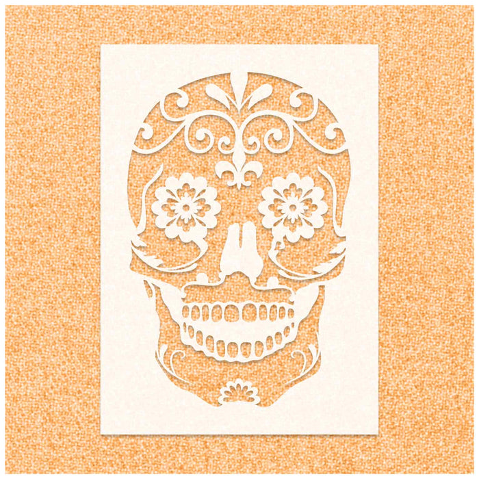 Mexican Sugar Skull Stencil
