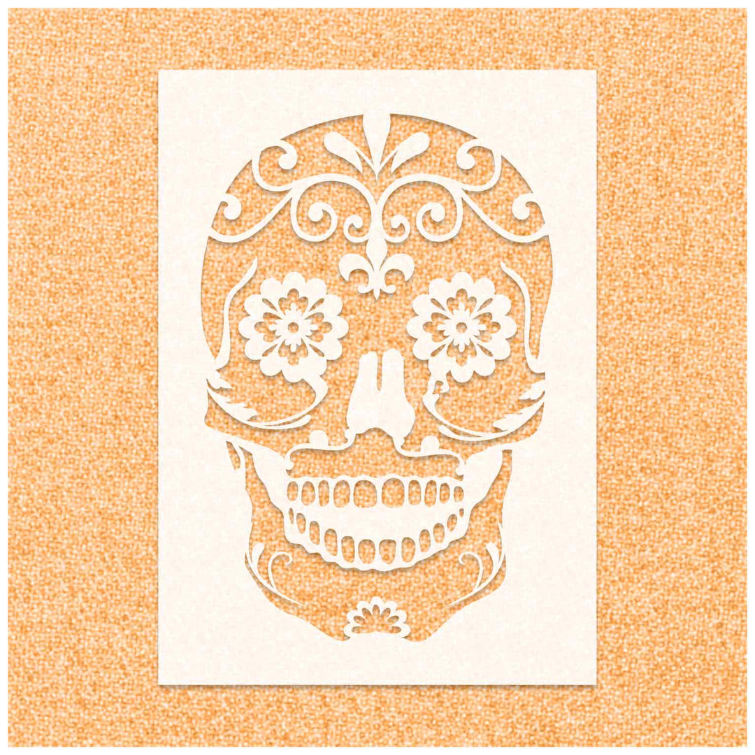 Mexican Sugar Skull Stencil