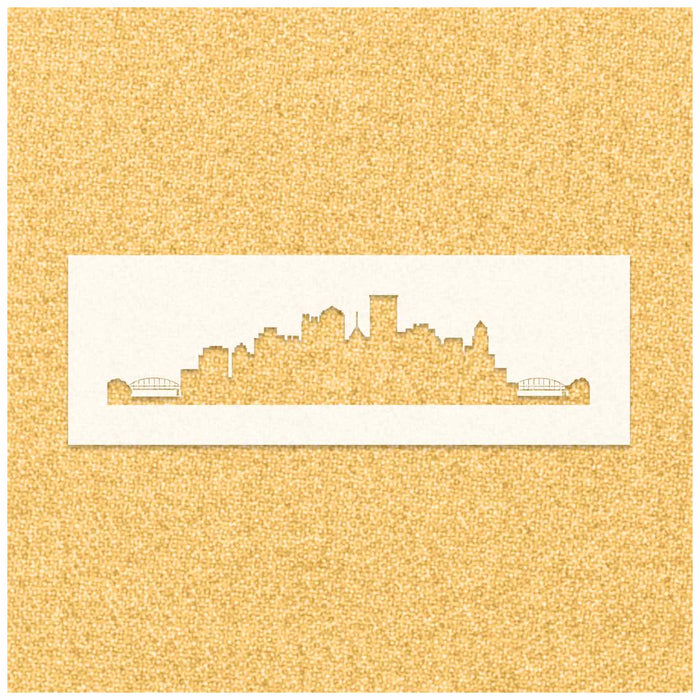 Pittsburgh City Skyline Stencil