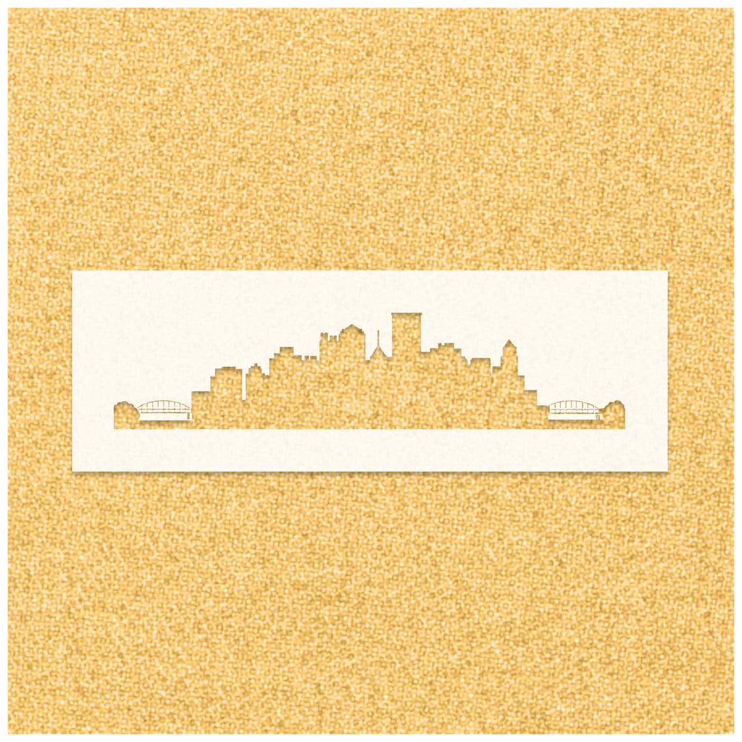 Pittsburgh City Skyline Stencil